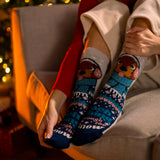 Ladies Lite Christmas Socks - Dachshing Through The Snow