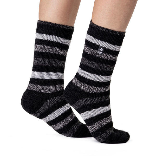 Ladies Original Stripe Socks Delamere - Black