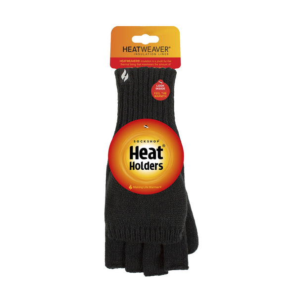 Unisex Thermal Converter Mittens - Black