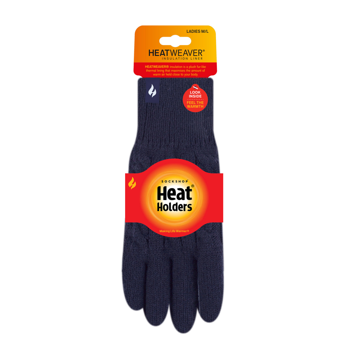 Ladies Willow Thermal Gloves Navy - Main Image