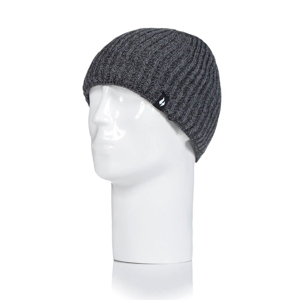 Mens Halden Beanie Hat - Charcoal