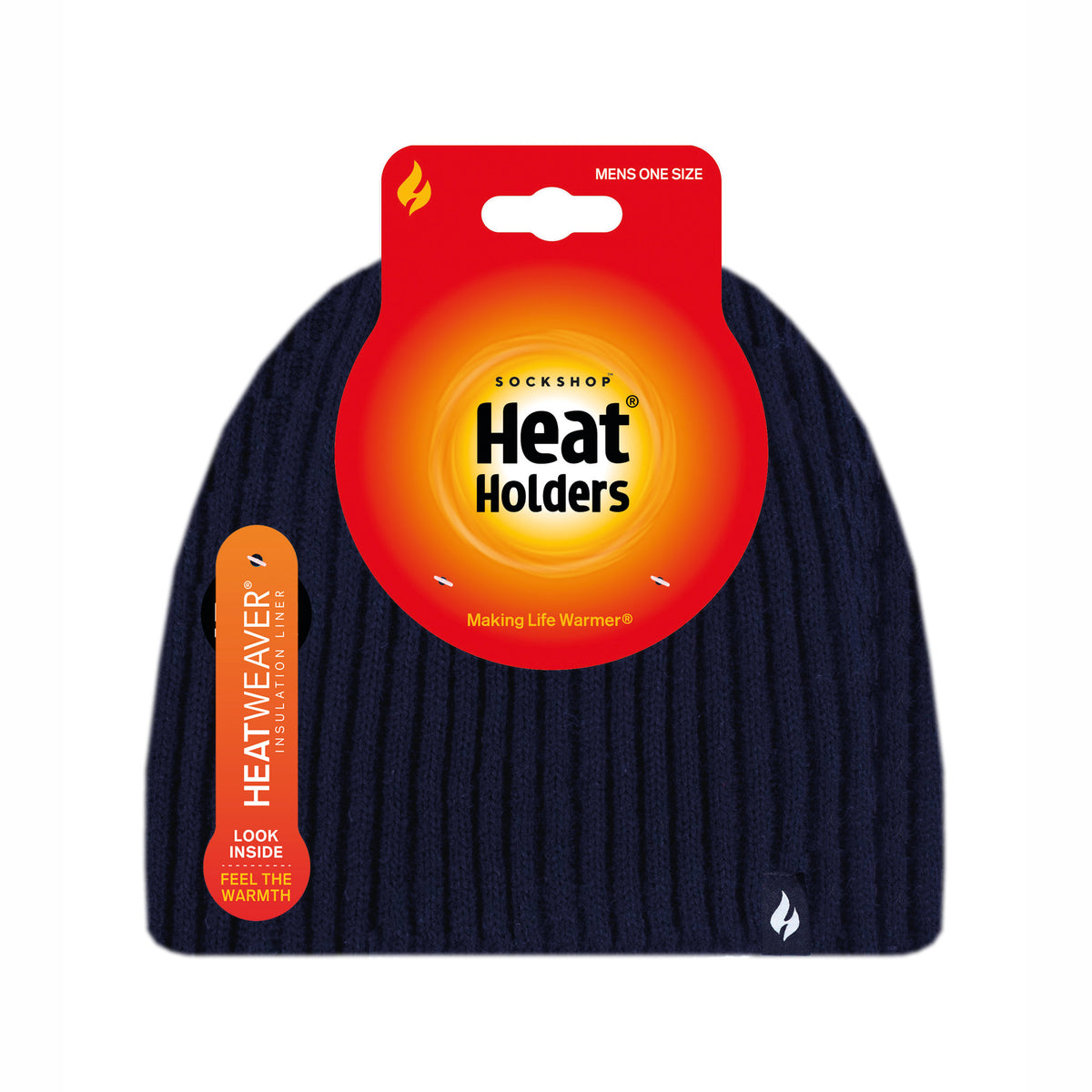 Mens Halden Beanie Hat Navy – Heat Holders - Main Image