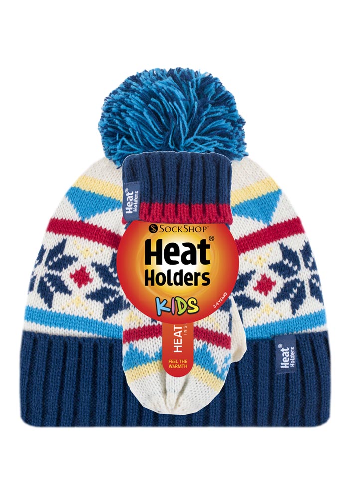 Kids Turn Over Hat & Mittens - Nordic Cream