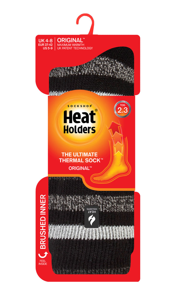 Ladies Original Stripe Socks Delamere - Black