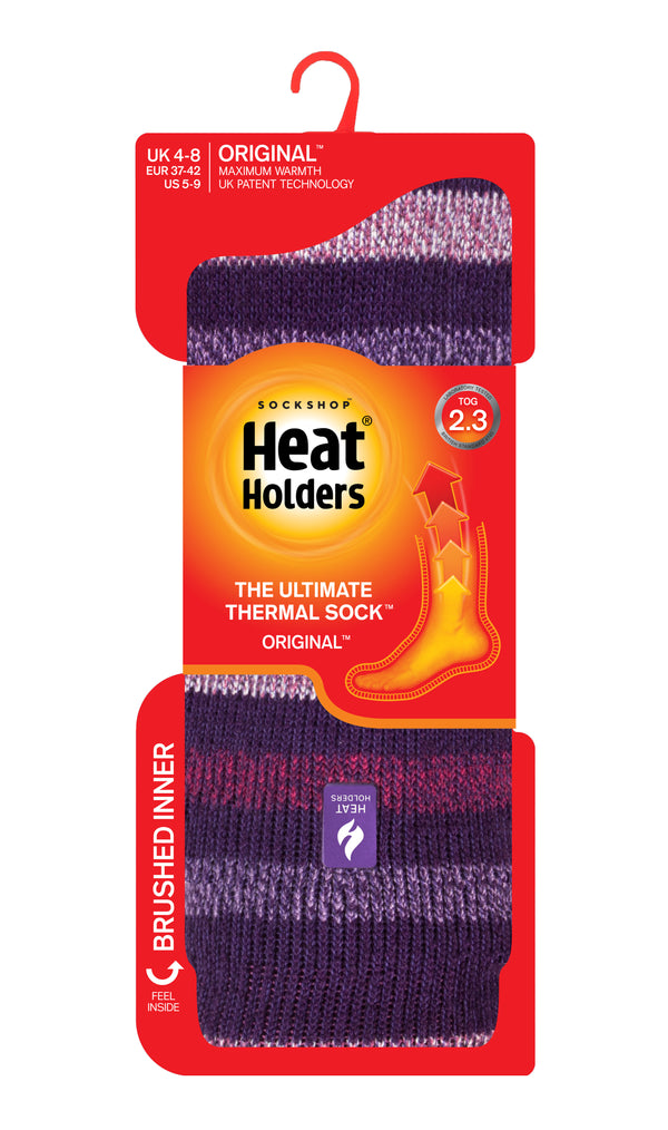 Ladies Original Stripe Socks Delamere - Purple