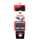 Ladies Original Long Ski & Snow Sports Fine Stripe Socks - Navy & Blue Sapphire