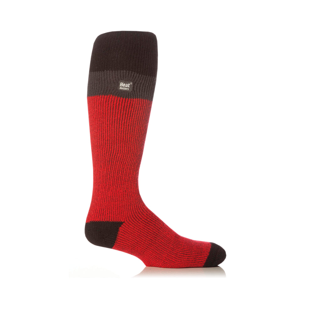 Mens Original Extra Long Ski & Snow Sports Socks - Black, Charcoal & Red