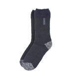 Mens Original Lumi Sleep Socks with Feather Top - Charcoal & Grey