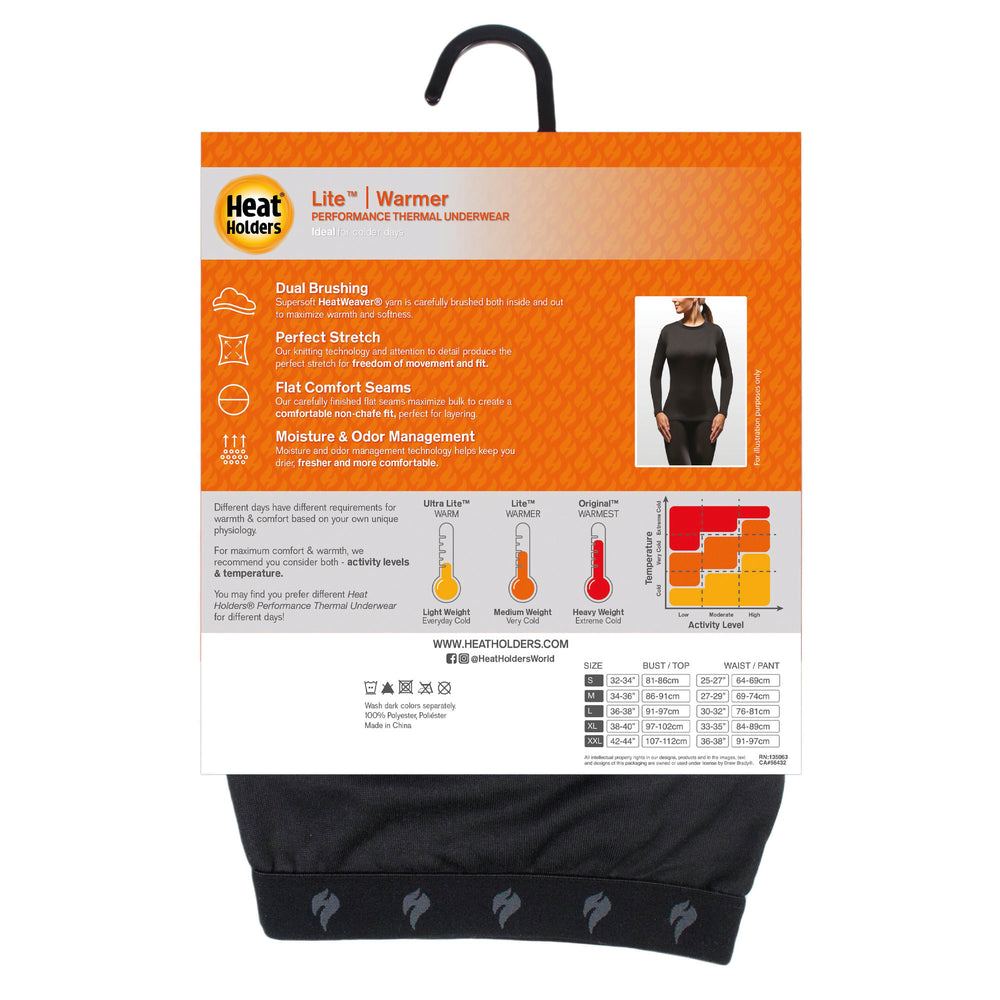 Ladies Lite Thermal Underwear Bottoms - Black