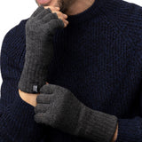 Mens Skala Fingerless Gloves - Charcoal