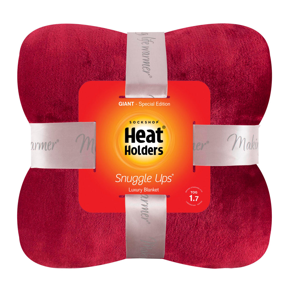 Giant Luxury Fleece Thermal Blanket/Throw 270cm x 240cm - Cranberry