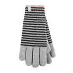 Ladies Oslo Thermal Gloves - Cloud Grey & Black