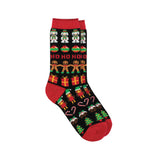 Ladies Lite Christmas Socks - Gingerbread & Baubles