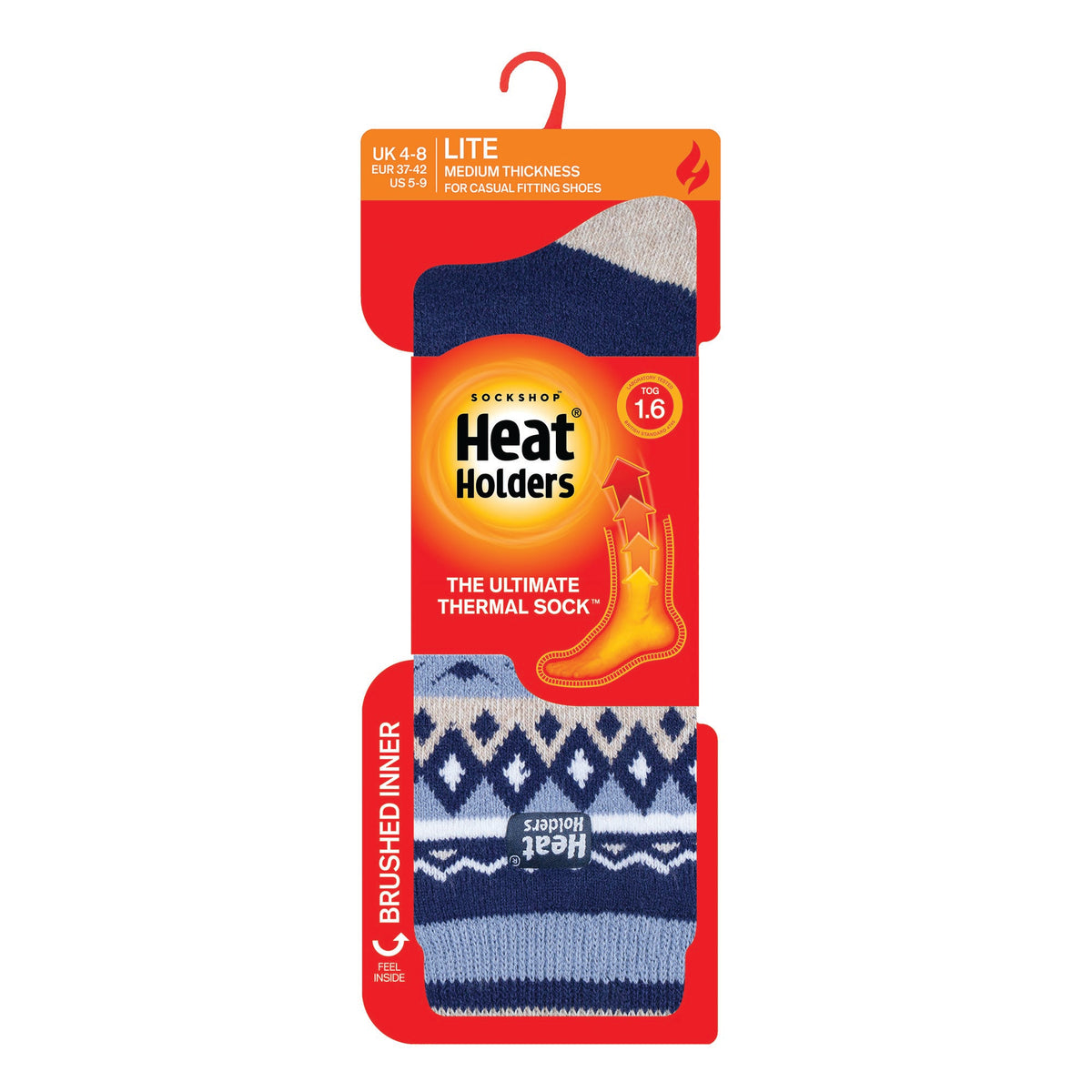 Mens Heat Machine 1.6 TOG Thermal Socks Argyle Design