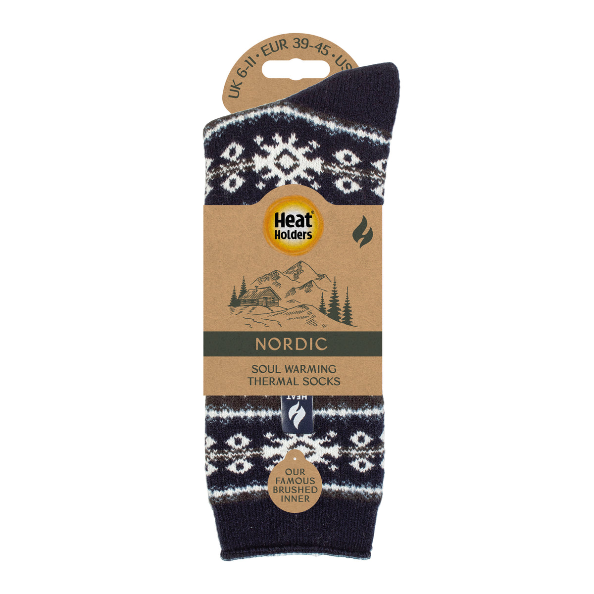 Mens Lite Nordic Thermal Socks Navy – Heat Holders