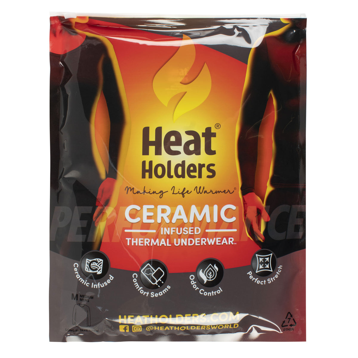 Mens Cedrick Ceramic Thermal Long Sleeve Top - Charcoal – Heat Holders