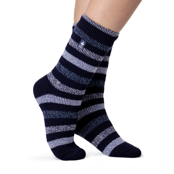Ladies Original Stripe Socks Delamere - Navy
