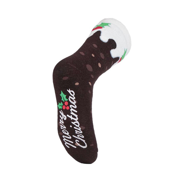 Mens Dual Layer Christmas Socks - Pudding