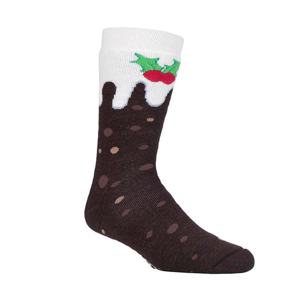 Mens Dual Layer Christmas Socks - Pudding
