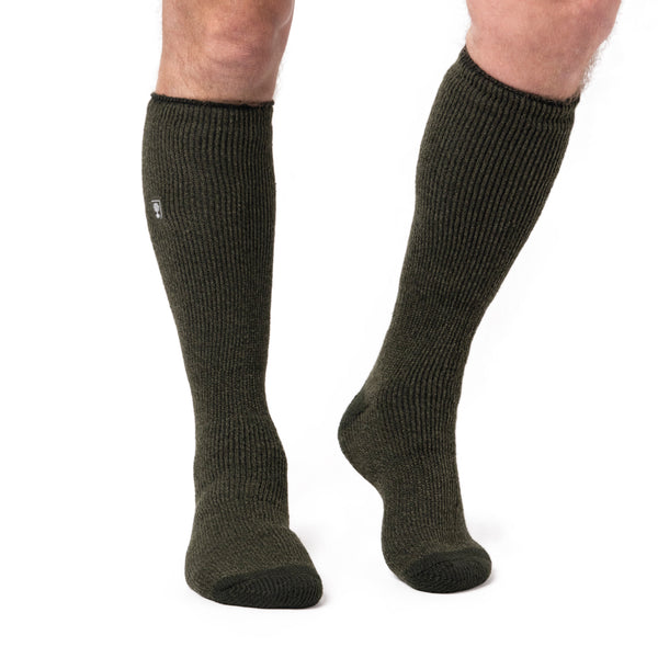 Mens RHS Original Wellington Boot Socks - Forest Green Twist