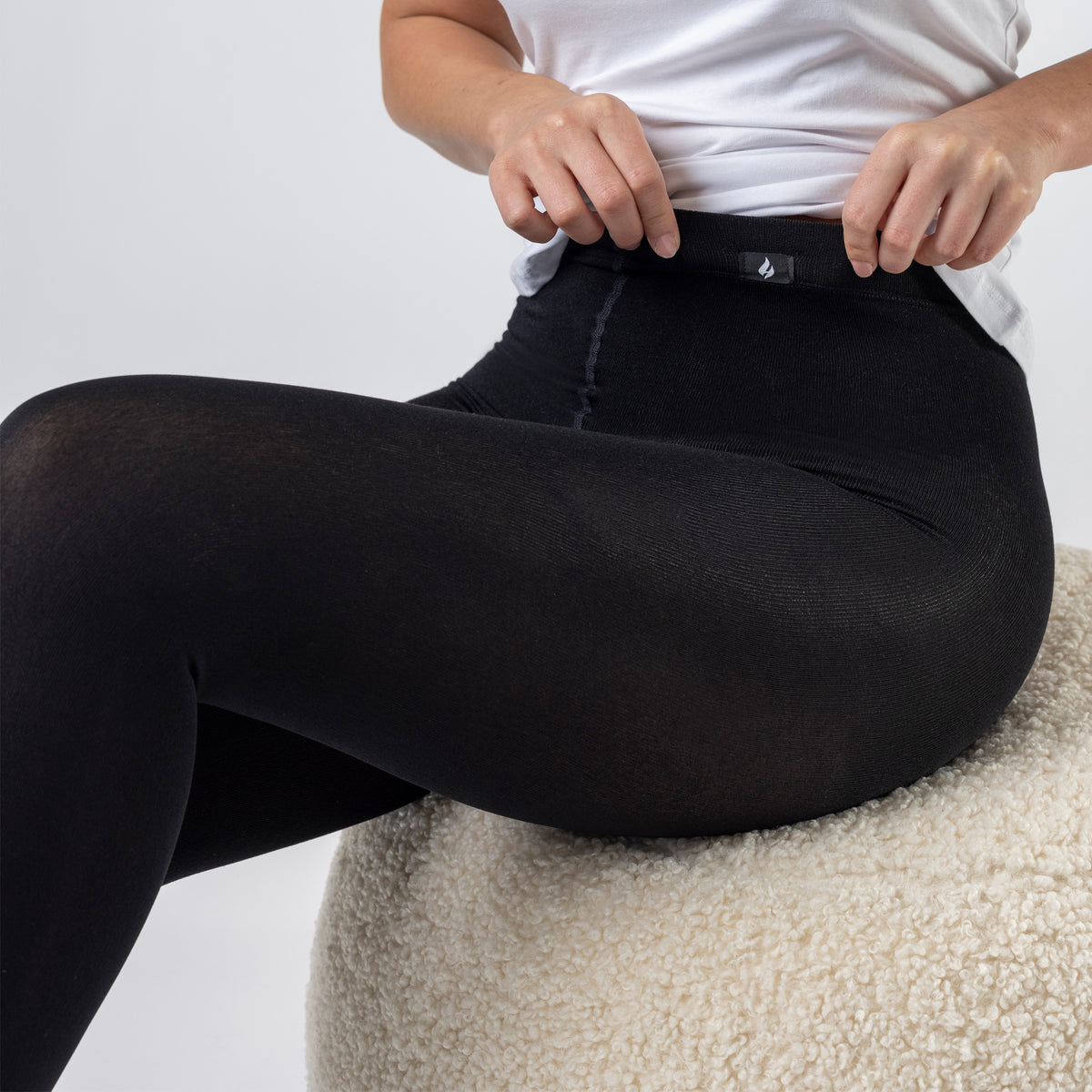 Buy Thermal Leggings Footless Tights - Black - NO SEAM online wholesale in  Australia