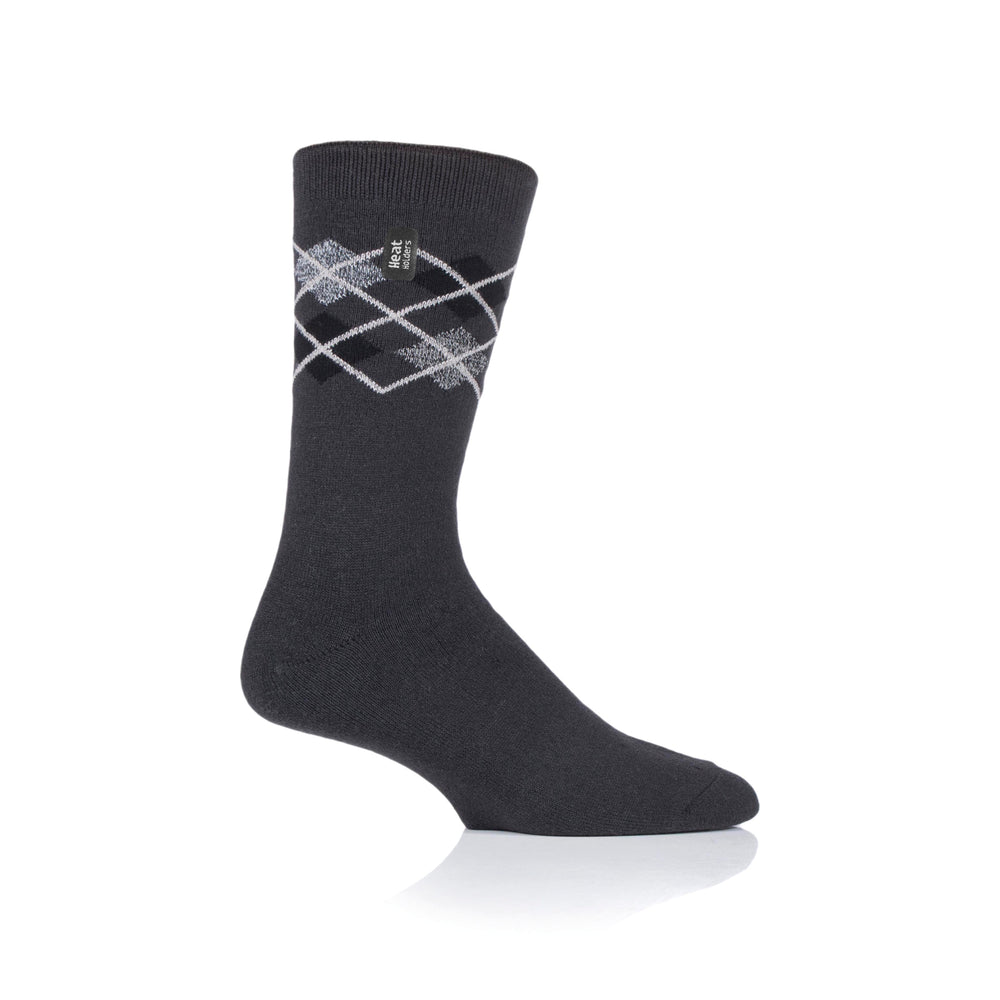 Mens Ultra Lite Jay Argyle Socks - Charcoal