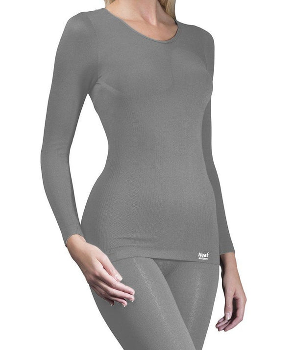 Ladies Thermal Long Sleeve Vest - Grey