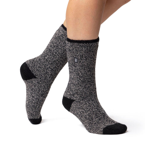 Ladies Original Primrose Twist Socks - Black & Grey