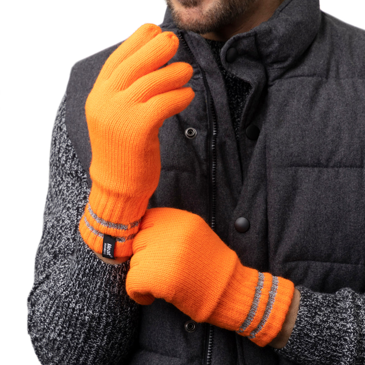 Mens Workforce Thermal Gloves Orange