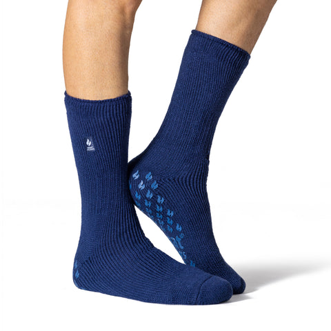 Mens Original Thermal Slipper Socks - Deep Blue