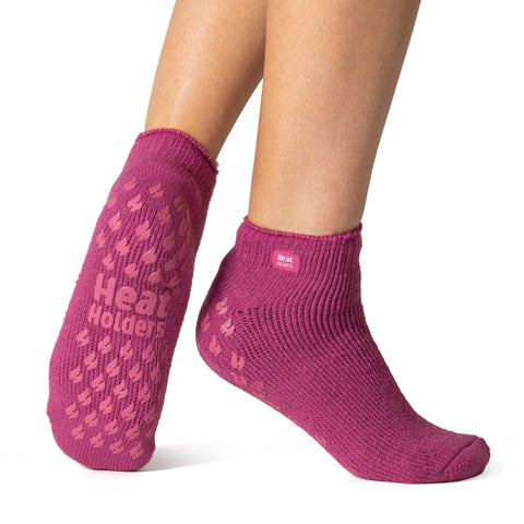 Ladies Original Ankle Slipper Socks - Muted Pink
