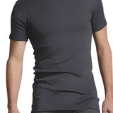 Mens Thermal Short Sleeve Vest - Charcoal