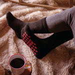 Mens Original Bigfoot Slipper Socks - Black & Red