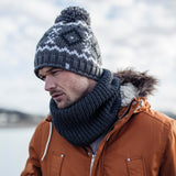 Mens Helsinki Bobble Hat - Light Grey