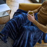 Luxury Fleece Thermal Blanket/Throw 180cm x 200cm - Navy