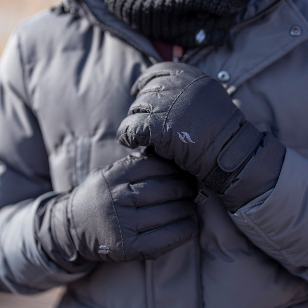 Mens Performance Ski Gloves - Black