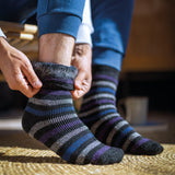 Mens Original Dublin Medium Stripe Socks - Charcoal