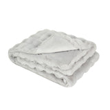Extra Large Faux Fur Luxury Thermal Blanket 160cm x 200cm - Light Grey