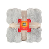 Extra Large Faux Fur Luxury Thermal Blanket 160cm x 200cm - Light Grey