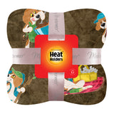 Oversized Fleece Thermal Blanket 180cm x 200cm - Brown Dog Design