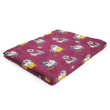 Oversized Fleece Thermal Blanket 180cm x 200cm - Raspberry Cat Design