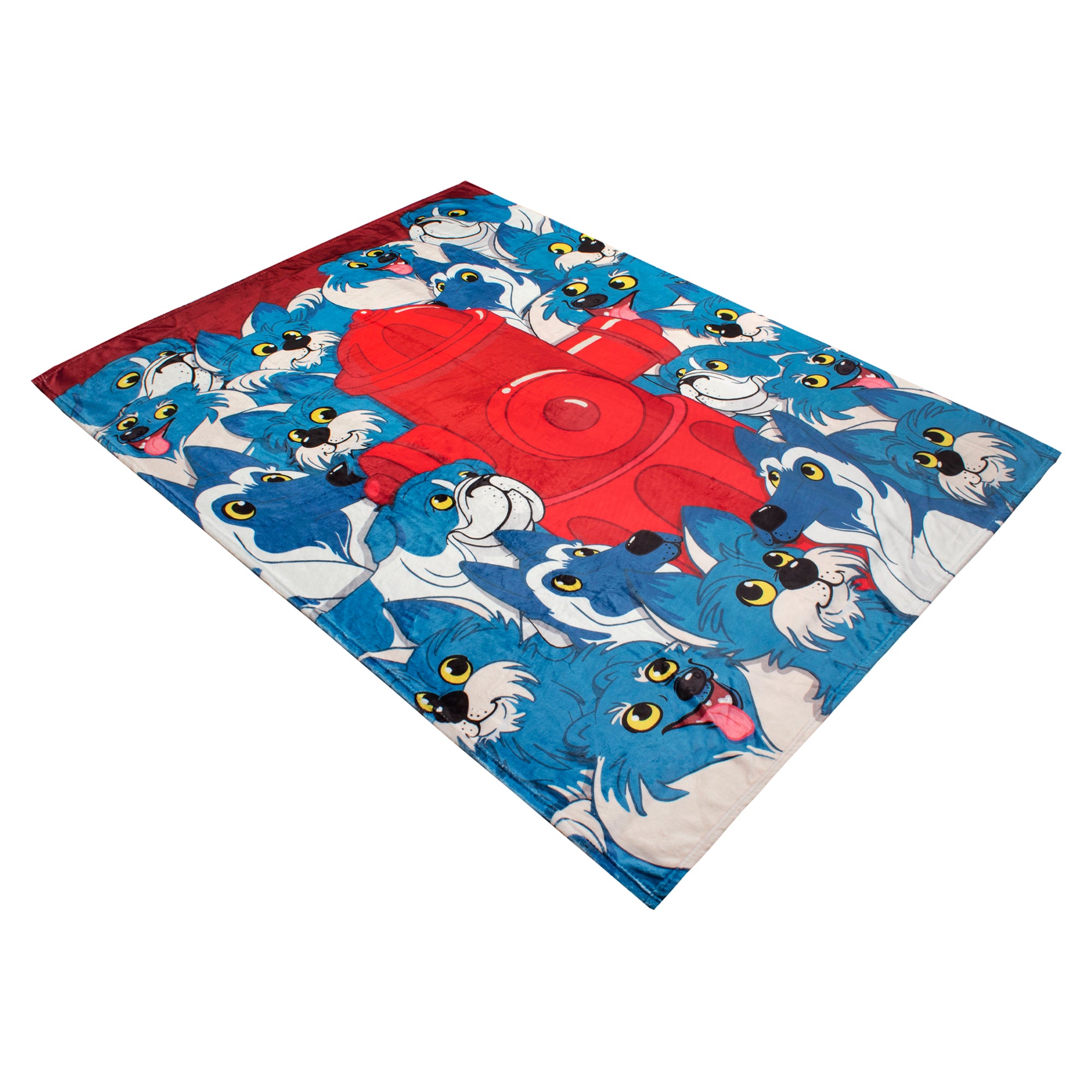 Fleece Thermal Blanket 127cm x 178cm Blueberry Dog Design Heat Holders