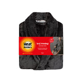 Mens Thermal Dressing Gown - Black