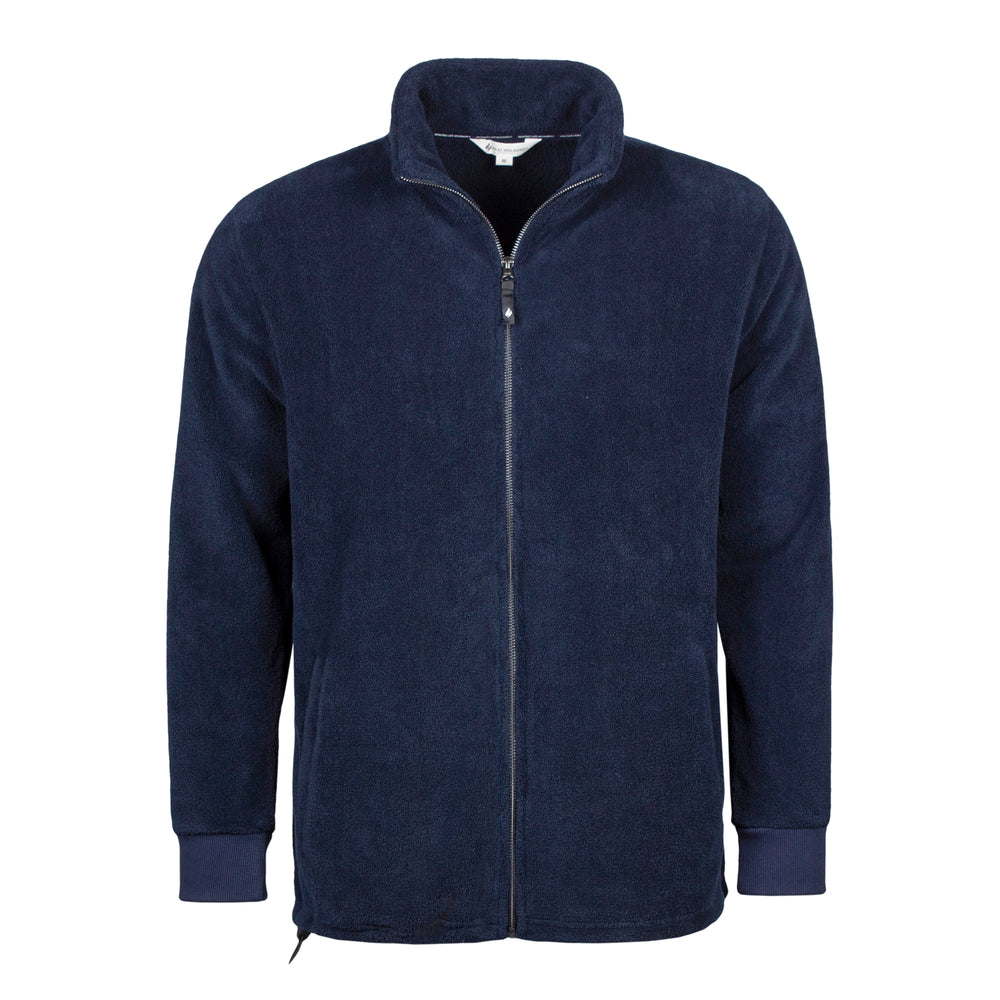 Mens Full Zip Thermal Lounge Top - Navy