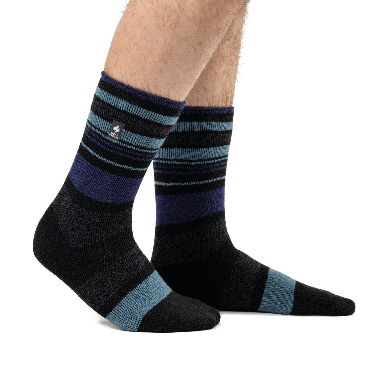 Mens Lite Altun Multi Stripe Socks - Black – Heat Holders
