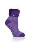 Kids Original Lounge Socks with Turnover Feather Top - Purple
