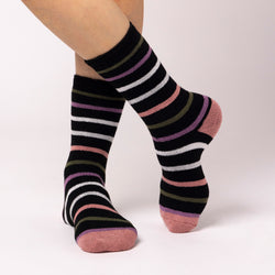 Ladies Lite Classic Stripe Annika Socks - Black