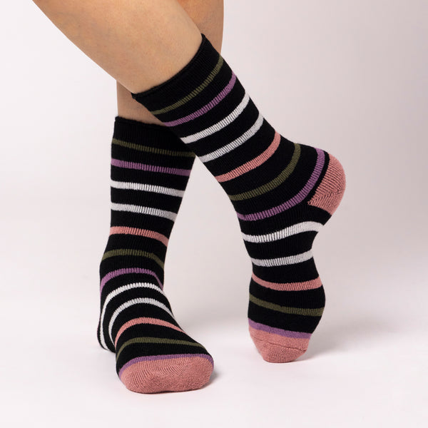 Ladies Lite Classic Stripe Annika Socks - Black