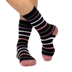 Ladies Lite Classic Stripe Annika Socks - Black