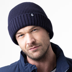 Mens Aspen Turnover Cuff Hat - Navy